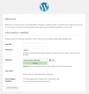 downloading wordpress